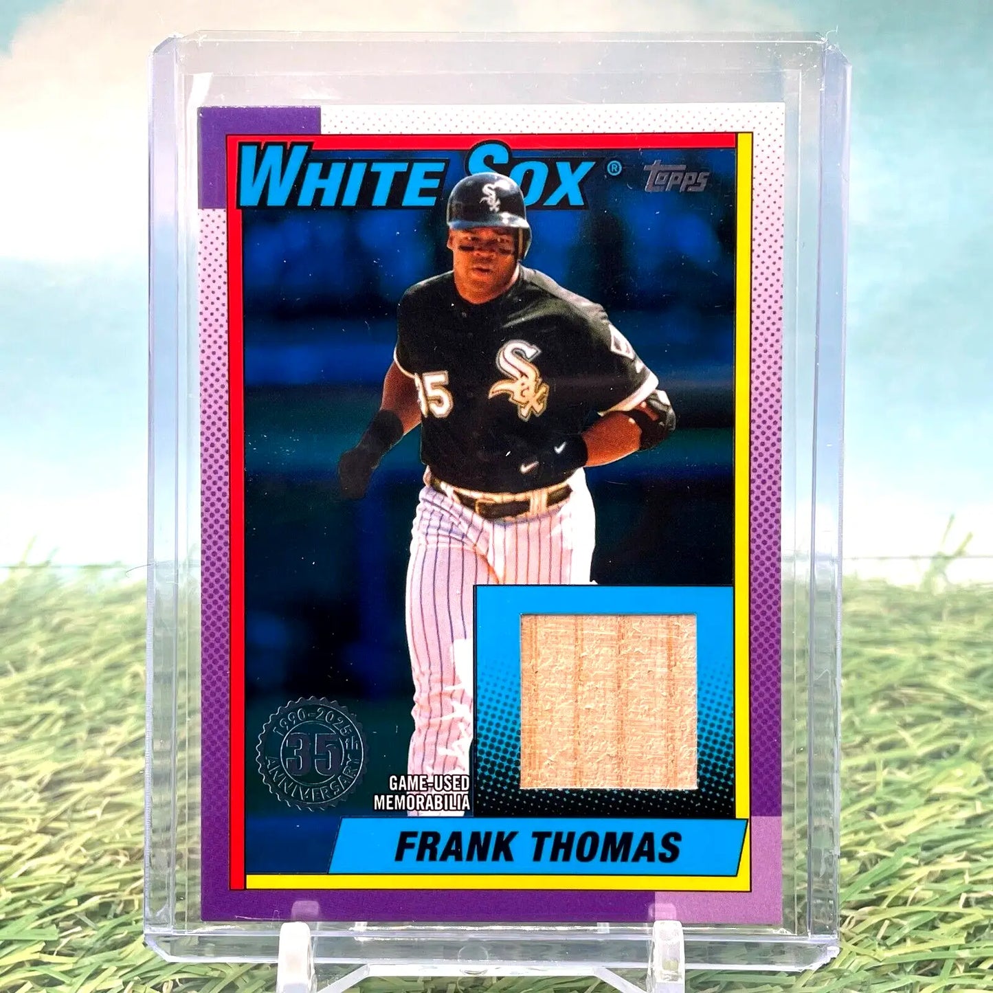 Frank Thomas 1990 Topps Bat Relic Trading Card from 2025 Topps Series 1 /150
