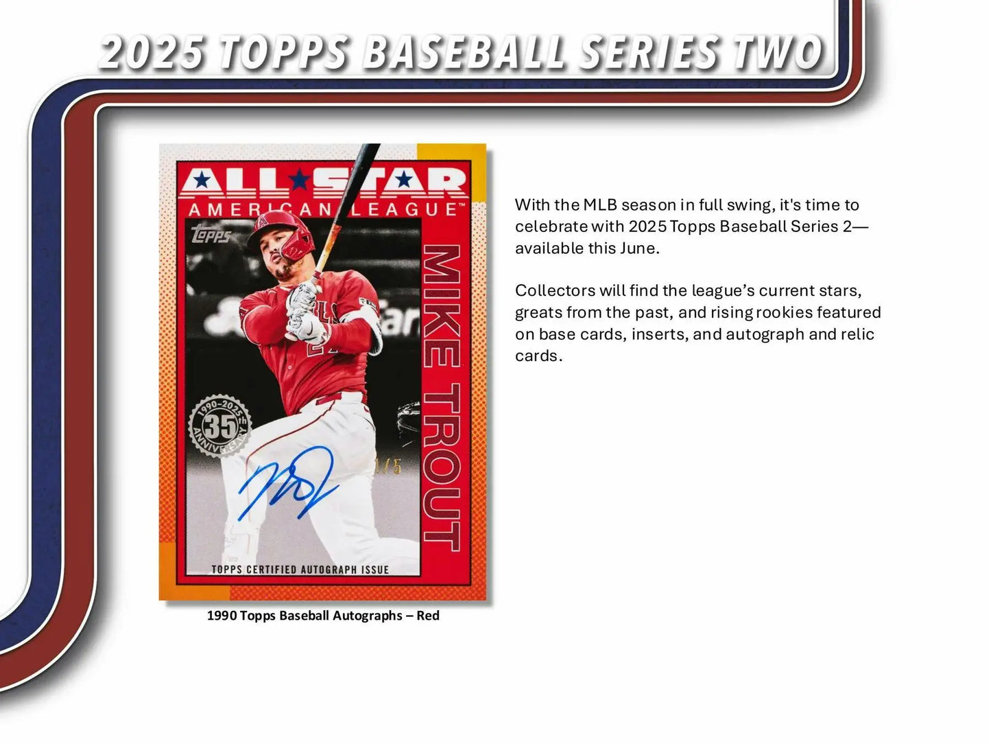Mike Trout baseball card from 2025 Topps Series 2 foil parallel holo foil retail exclusive