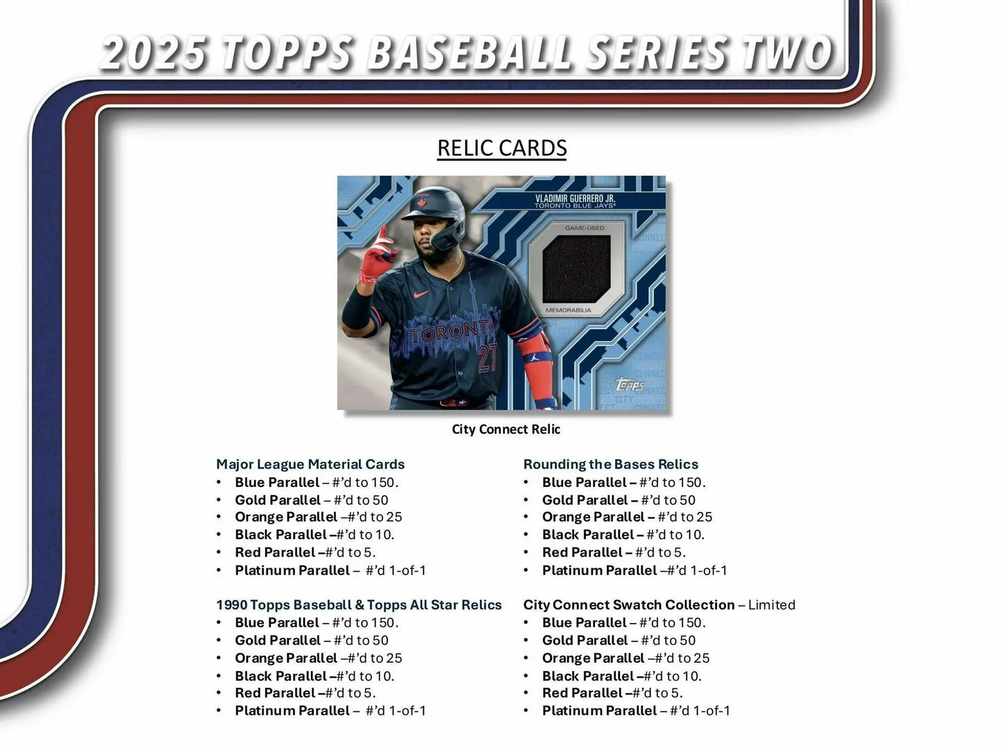 2025 Topps Series 2 Baseball retail exclusive holo foil relic cards in foil parallel