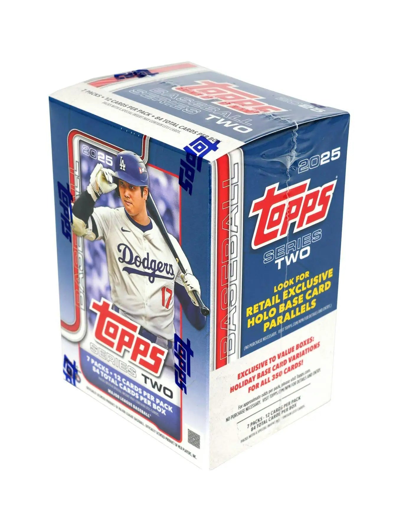 Topps Series Two baseball card box with retail exclusive holo foil and foil parallel options