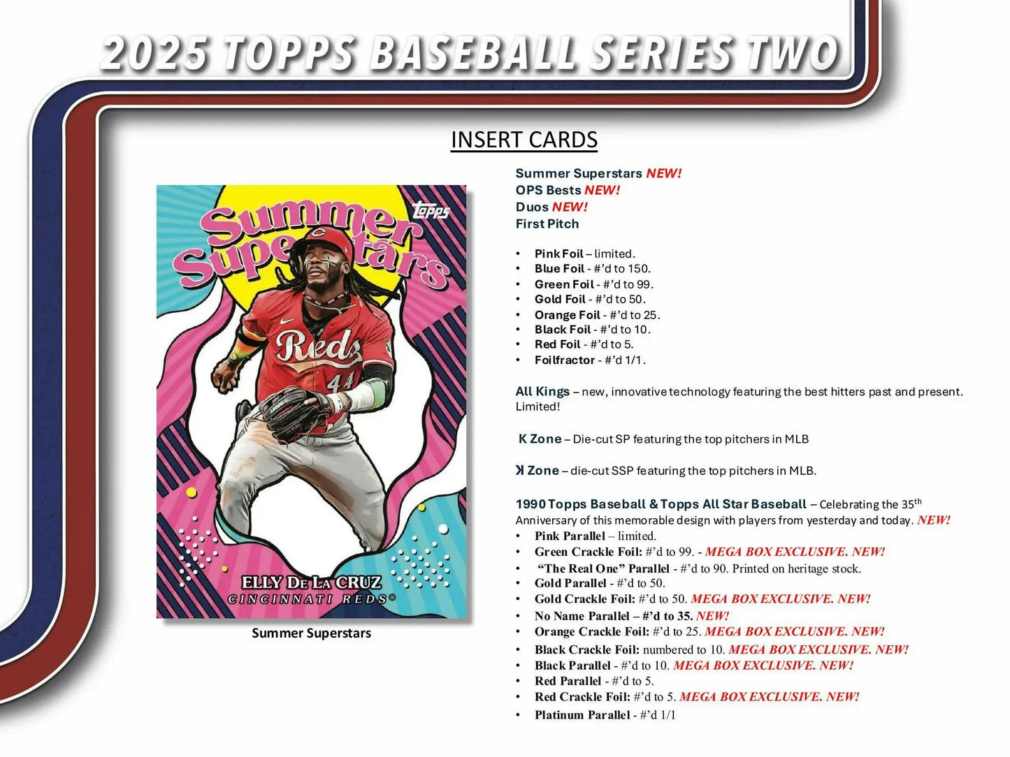 2025 Topps Series 2 Baseball 7-Pack Blaster Box with retail exclusive holo foil parallel