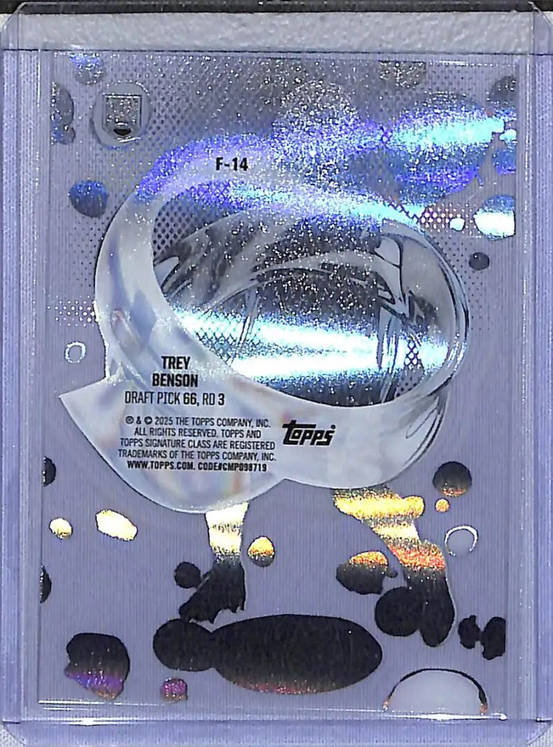 Trey Benson football card from 2025 Topps Signature Class Fluidity series