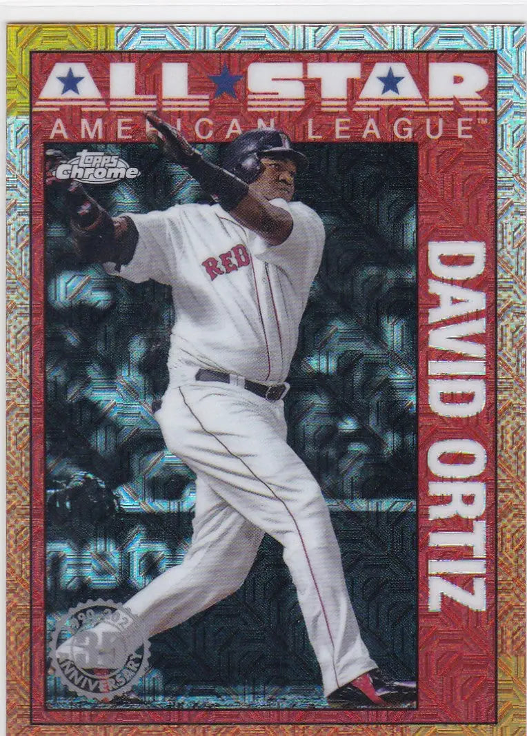 Baseball trading card of David Ortiz from 2025 Topps Silver Pack Mojo Star Boston Red Sox