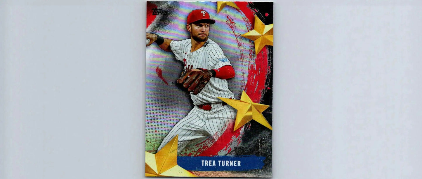 2025 Topps Trea Turner Stars of MLB baseball card featuring Trea Turner stars
