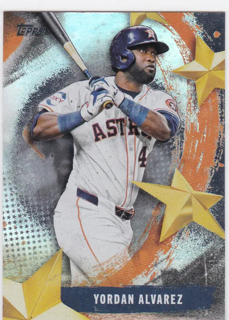 Yordan Alvarez Houston baseball card from 2025 Topps Stars of the MLB series
