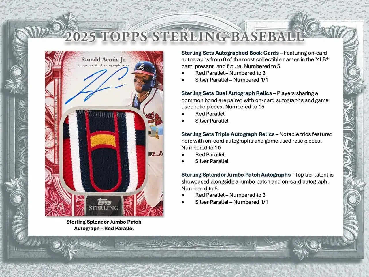 2025 Topps Sterling Baseball autographed relic card from Topps Sterling Hobby Box
