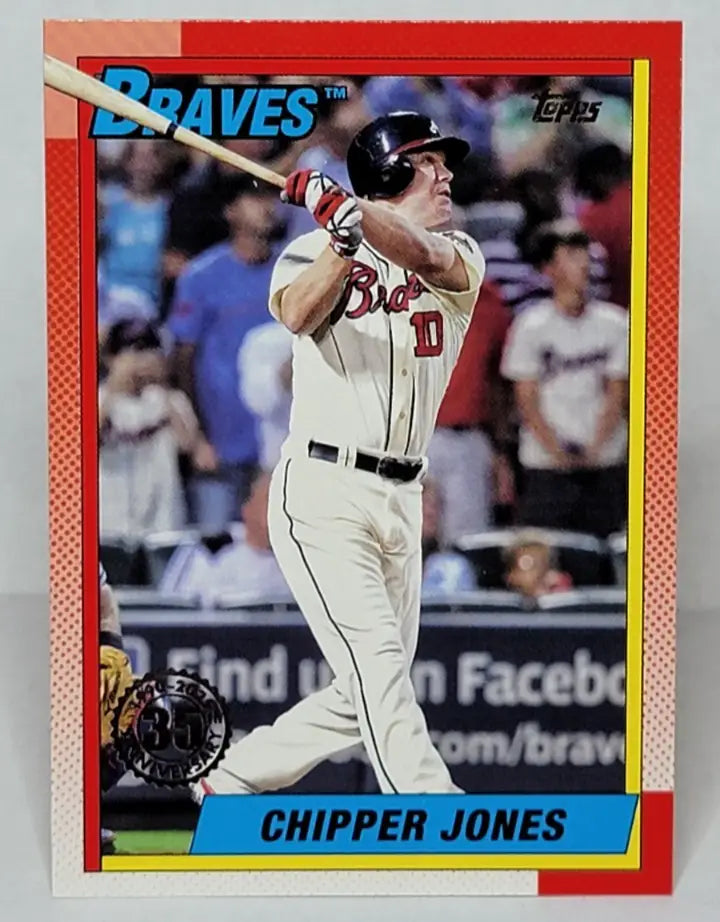 Chipper Jones baseball card from 2025 Topps Topps Baseball 35th Anniversary series