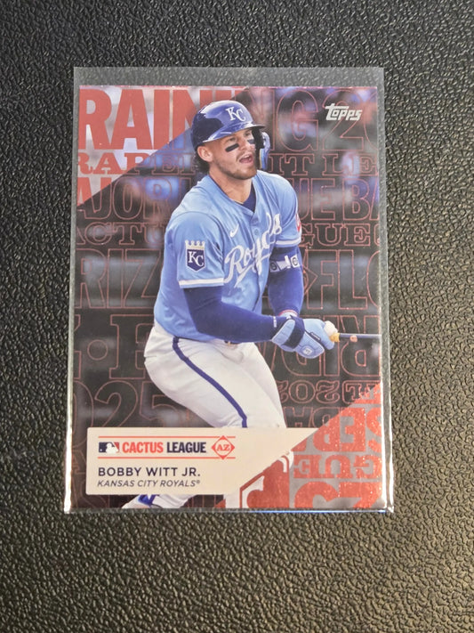 Bobby Witt Jr. Topps baseball card from 2025 Topps Training Grounds collection