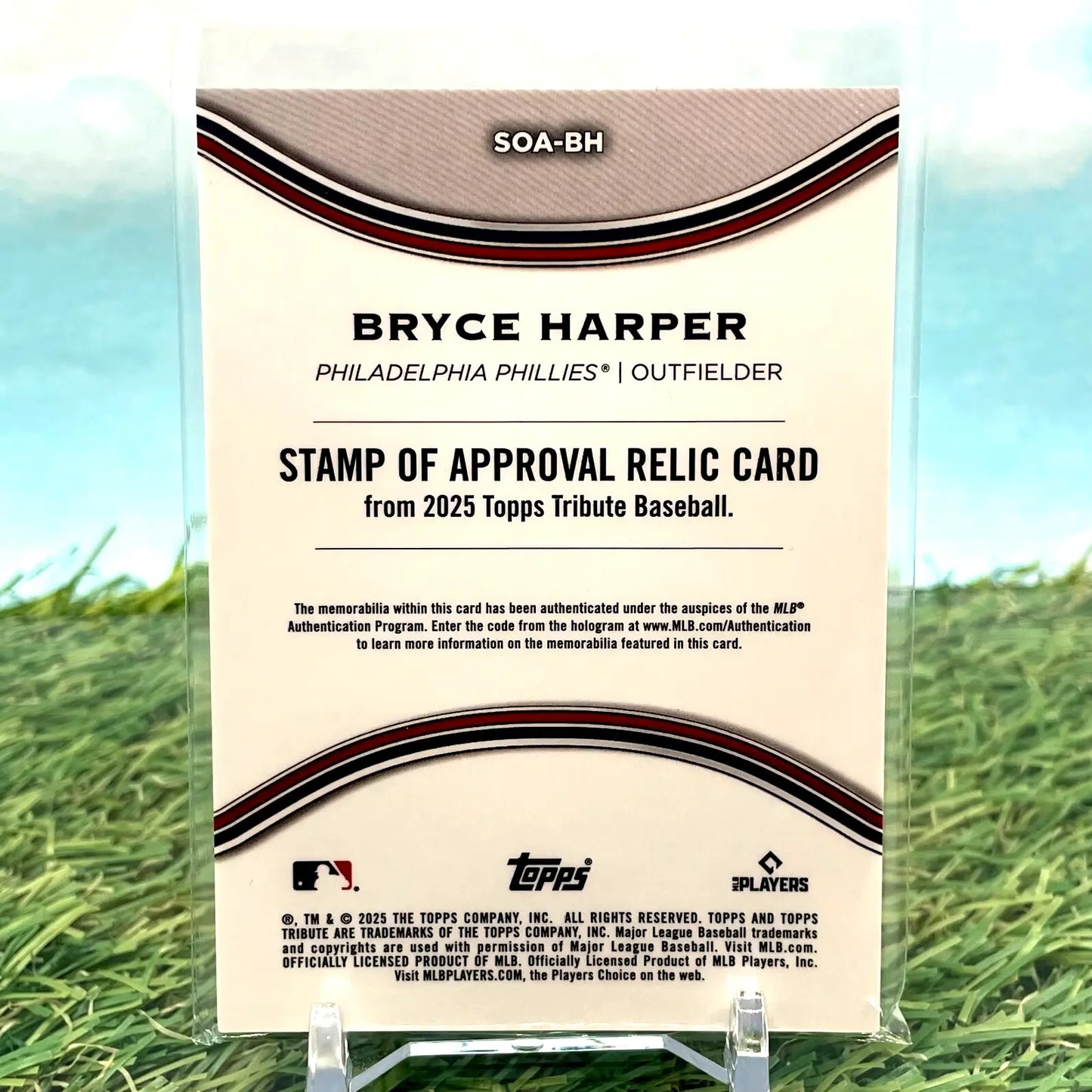 2025 Topps Tribute Bryce Harper Game Used Stamp Of Approval Relic Card