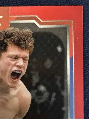 Chase Hooper Topps UFC Chrome trading card featuring fighter with curly hair and braces