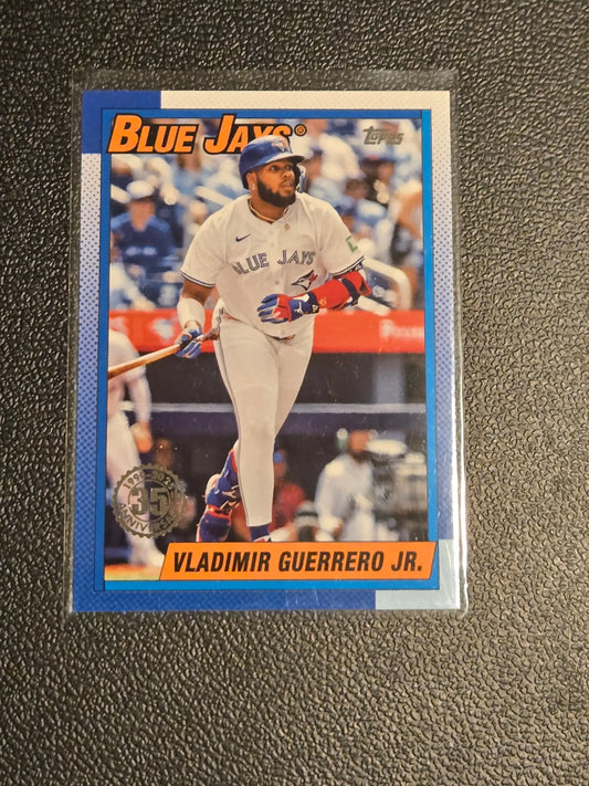 Baseball trading card of Vladimir Guerrero Jr. Toronto Blue Jays for Topps Baseball 35th anniversary