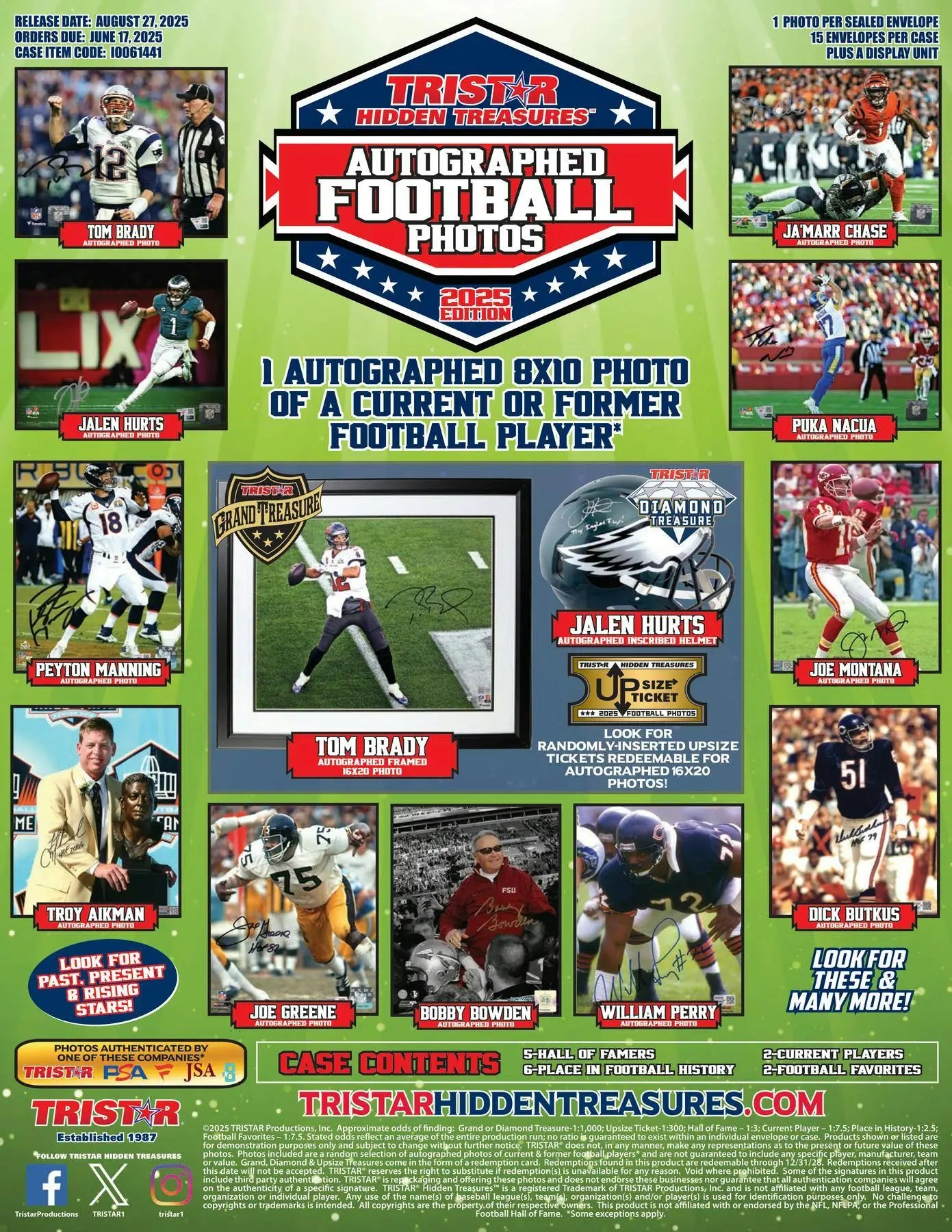 2025 TriStar Hidden Treasures Autographed Football Photos Hobby Box | Columbia Sports Cards - Sports Card Hobby Boxes