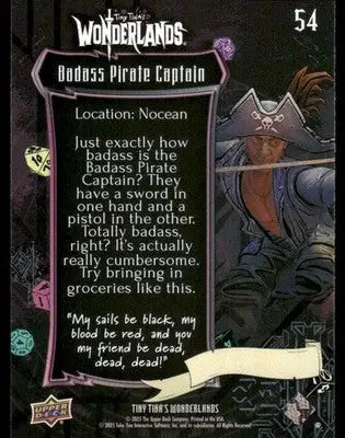 2025 Upper Deck Tiny Tina’s Wonderlands Badass Pirate Captain #54 - Trading Card