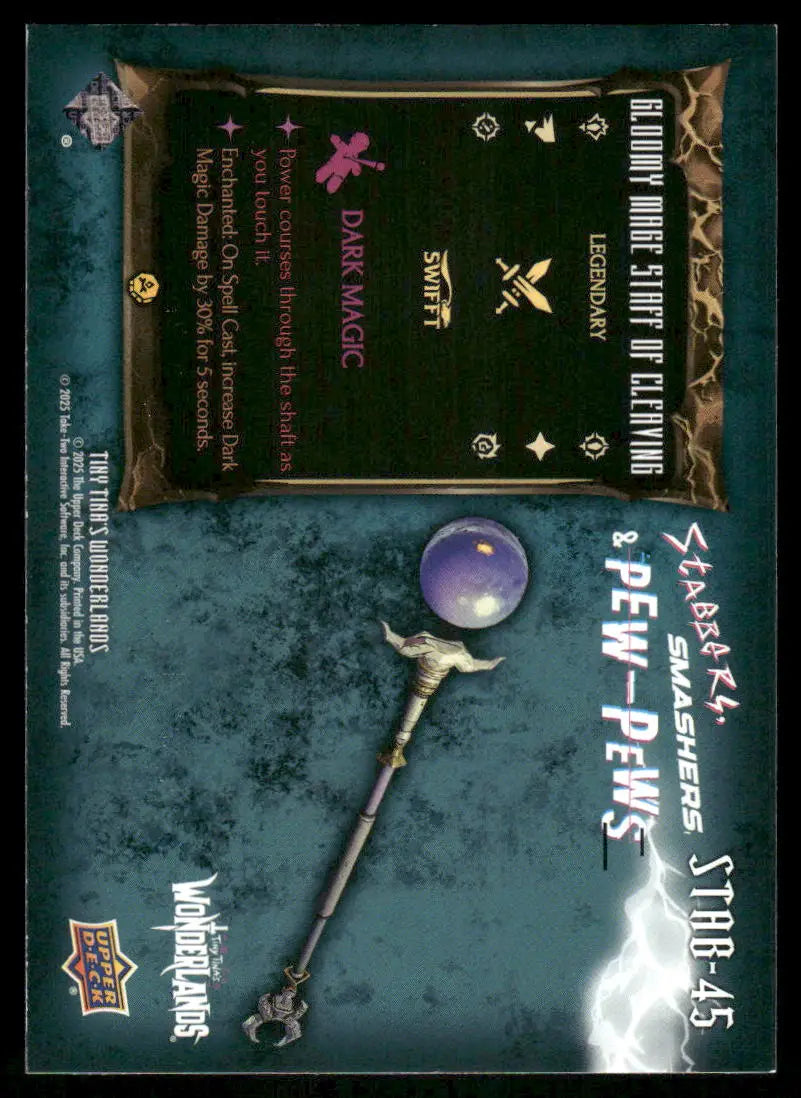 2025 Upper Deck World of Warcraft Golden Orbe Staff of Cleaving #STB-45 - Staff