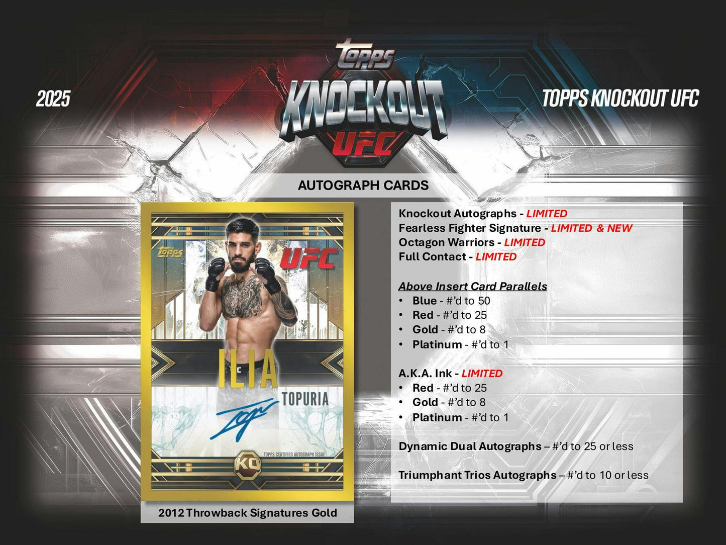 2025 Topps Knockout UFC Hobby Box | Columbia Sports Cards