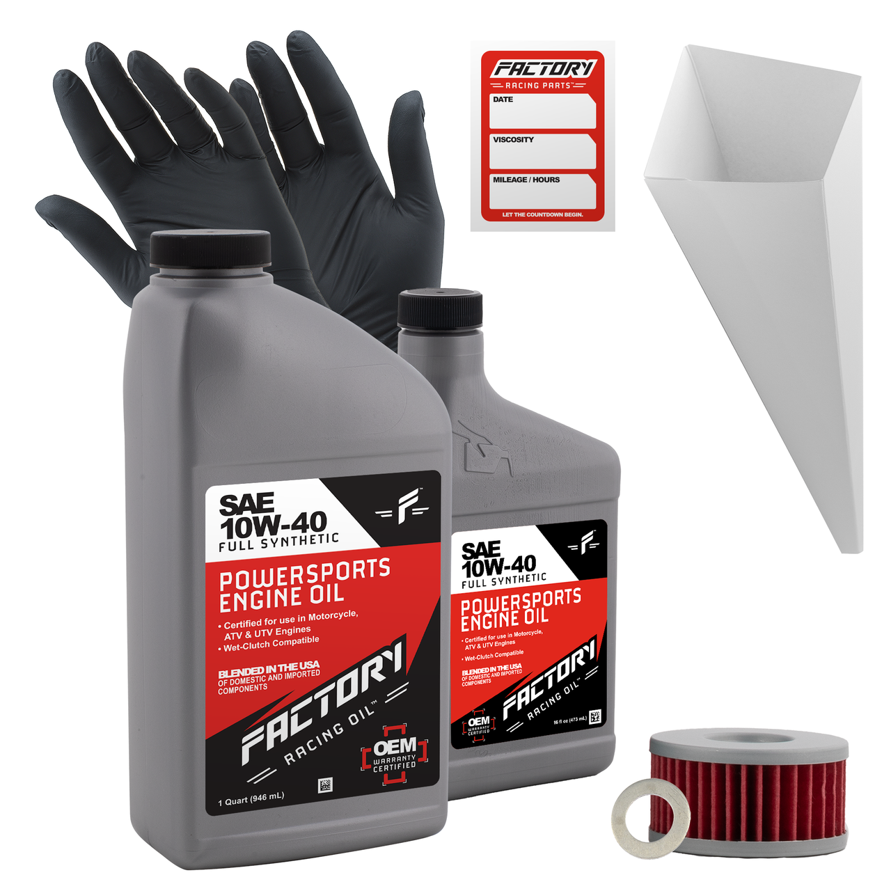 10W-40 Full Synthetic 1.5 Quart Oil Change Kit fits Suzuki GN250, GZ250 Marauder