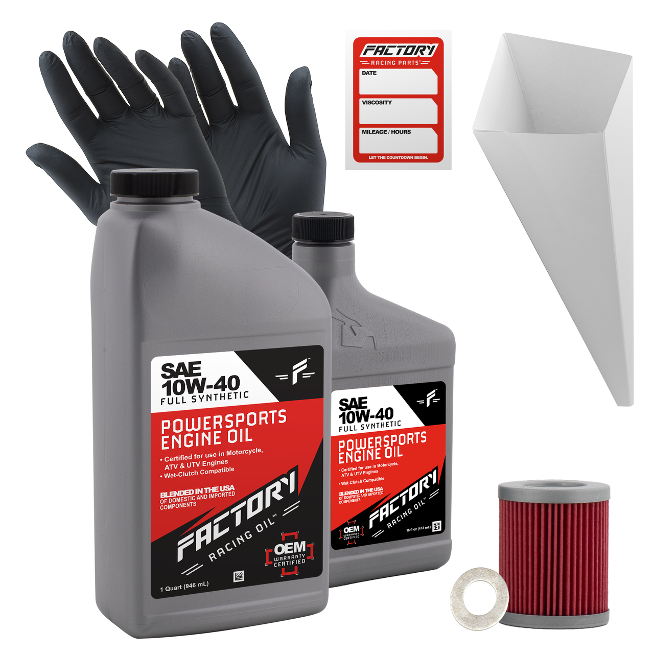 10W-40 Full Synthetic 1.5 Quart Oil Change Kit fits Suzuki AN400 Burgman