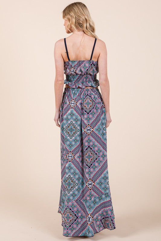 Orange Farm's Tribal Print 2PC Top & Skirt Set USA ??