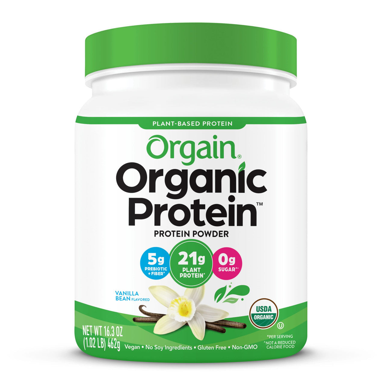 Orgain Organic Plant Based Protein Powder, Sweet Vanilla Bean (1X1.02 Lb )