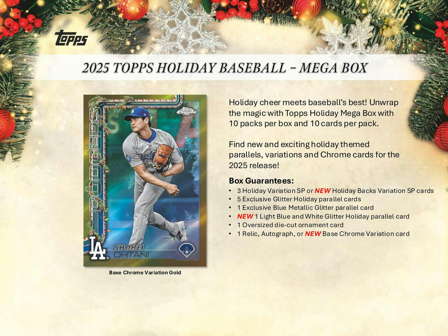 2025 Topps Holiday Baseball Mega Box | Columbia Sports Cards