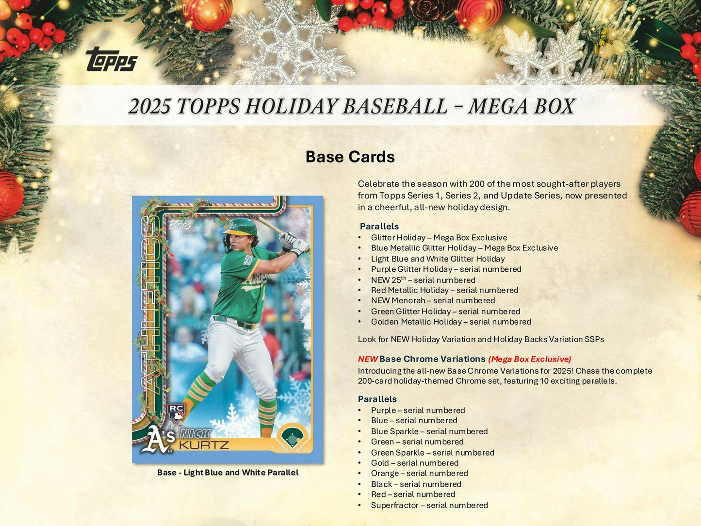 2025 Topps Holiday Baseball Mega Box | Columbia Sports Cards