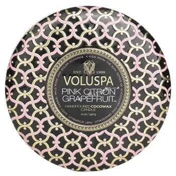 3 Wick Decorative Tin Candle - Pink Citron Grapefruit - 340g/12oz - 340g/12oz / 1 - Home Scent