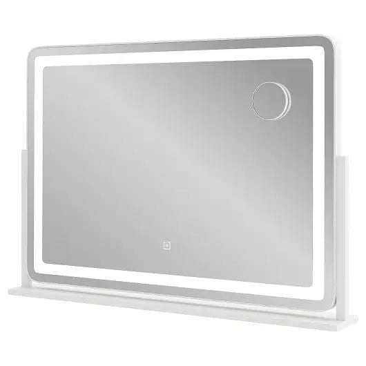 32 x 22 Inch Large Makeup Vanity Mirror with 3-Color Lighting Mode-White - Color:White - Wall Mirrors