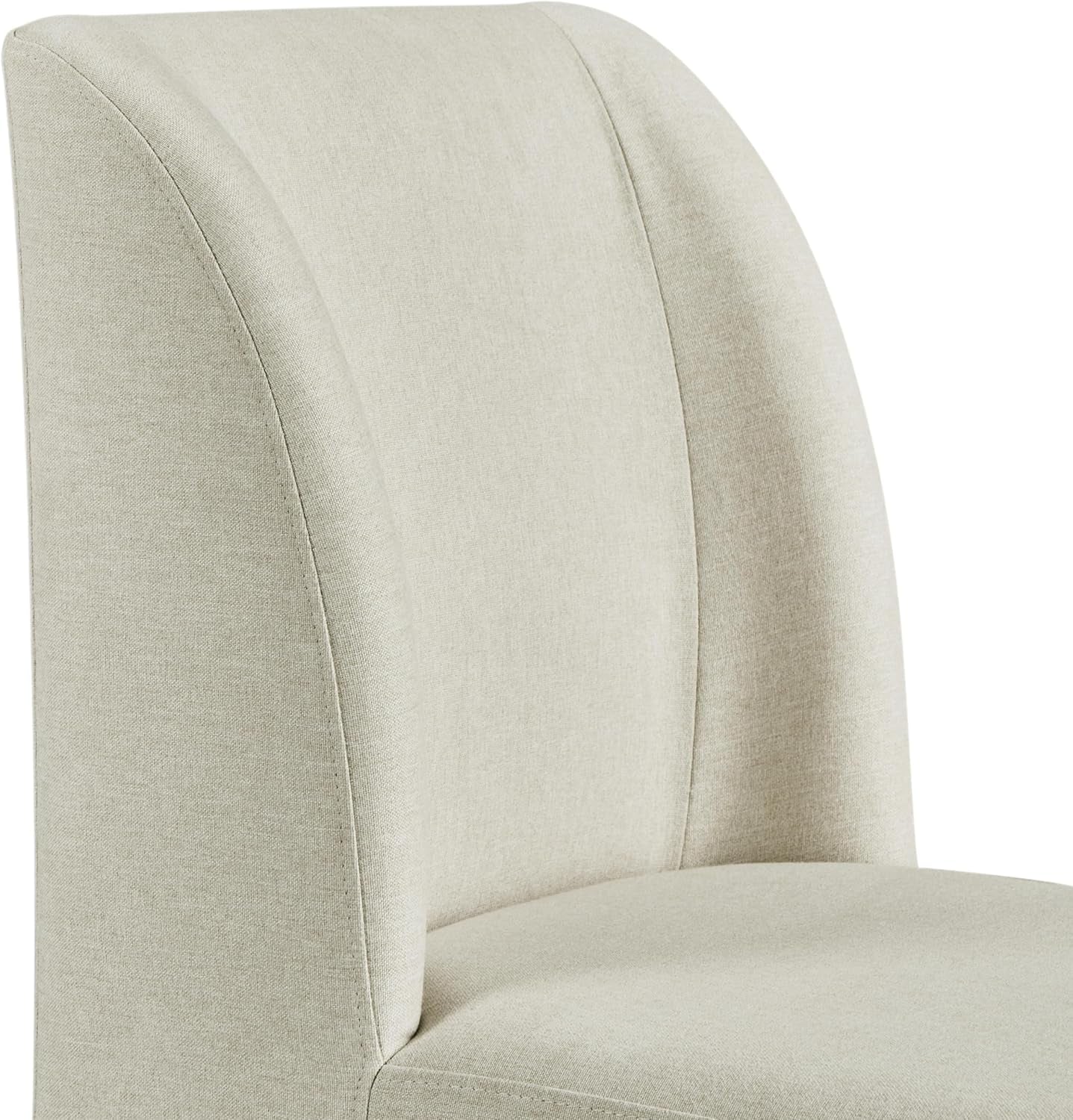 Upholstered Dining Chairs Modern Dining Room Chairs Stylish Kitchen Chairs with Mid Back Padded Seat Metal Legs for Dining Room, Living Room, Bedroom, Kitchen, Beige, Set of 2-4