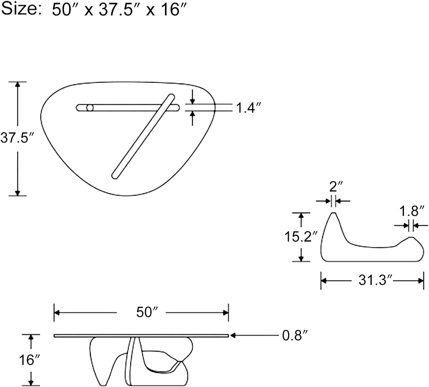 Mid Century Glass Top End Table - Light Walnut-4