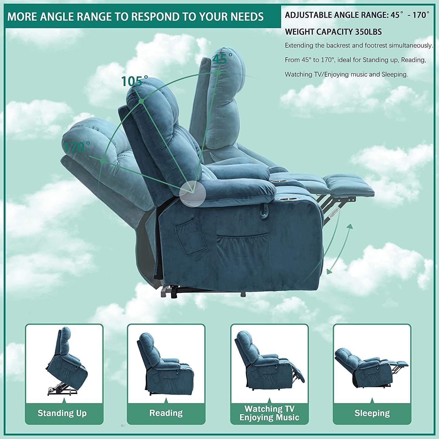 Lift Recliner Chair for Big and Tall Pregnant Woman-4