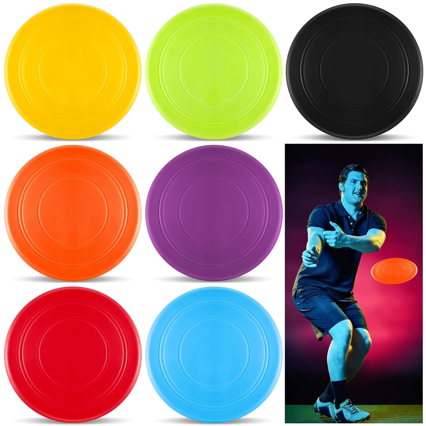 Seenelling 7 Pcs Swing Disk Baseball Swing Trainer 7 Inch Baseball Softball Training Equipment Small Baseball Hitting Training Disk for Improving Baseball Swing Analyze Swing Batting Mechanics