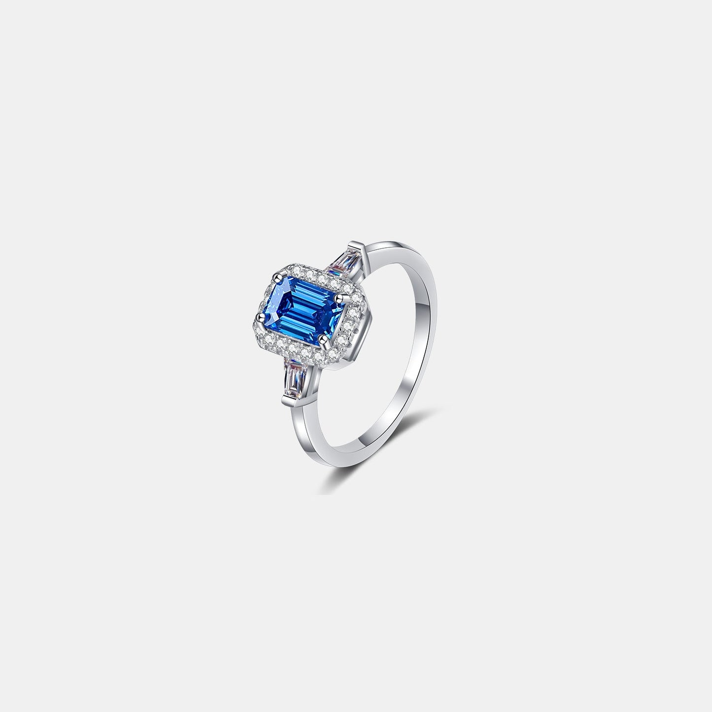 1 Carat Moissanite Sterling Silver Ring For Her Shine