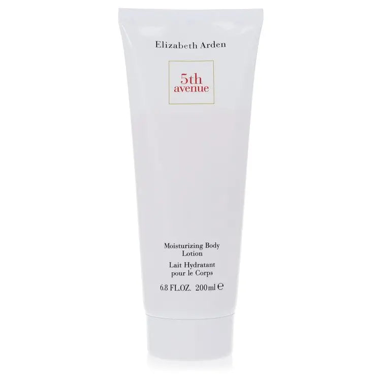 White tube of Elizabeth Arden 5th Avenue moisturizing body lotion 6.8 oz