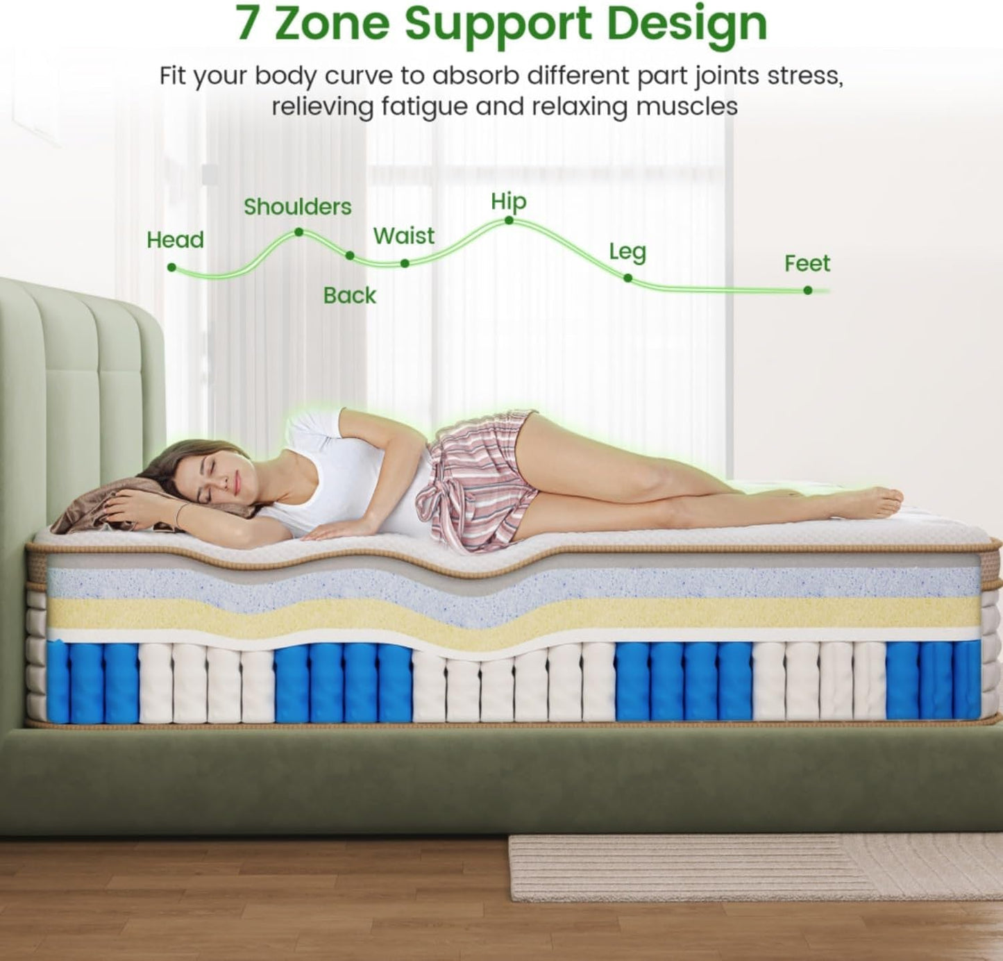 10 Inch Full Size Hybrid Gel Memory Foam Mattress-4