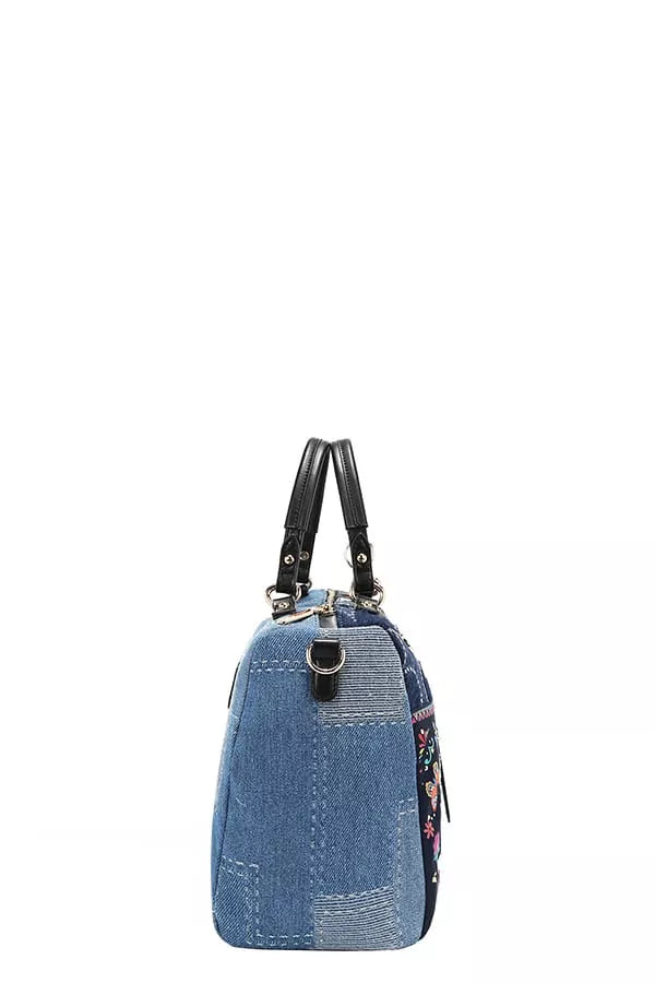Nicole Lee USA Bosque De Amor Denim Boston Bag