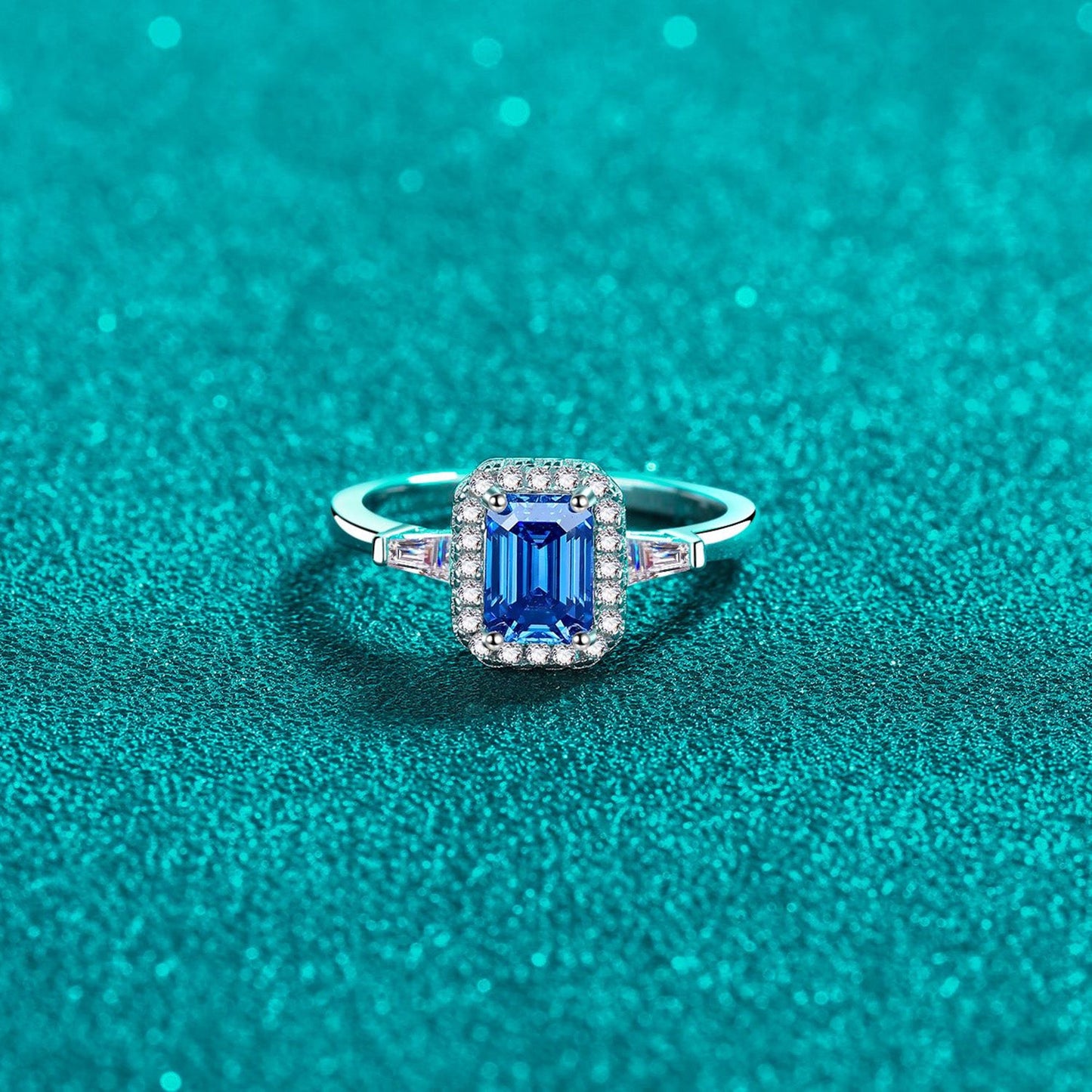 1 Carat Moissanite Sterling Silver Ring For Her Shine