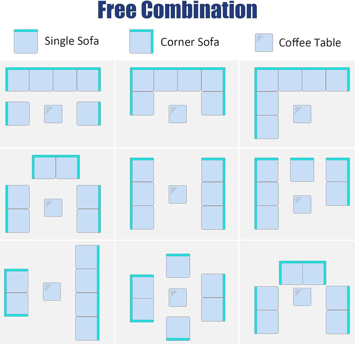 Seven Piece Outdoor Rattan Furniture Set with Cushions-4