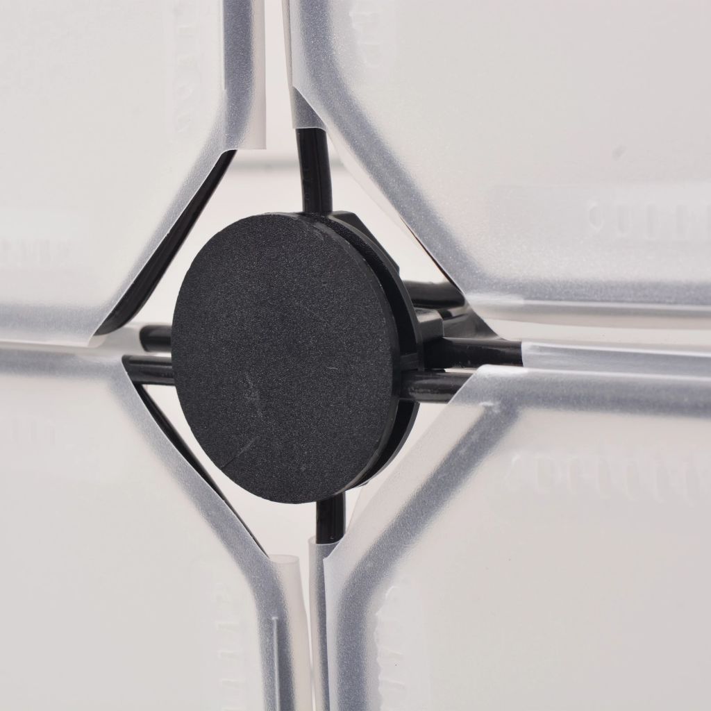 vidaXL Interlocking Shoe Organizer with 12 Compartments White-1