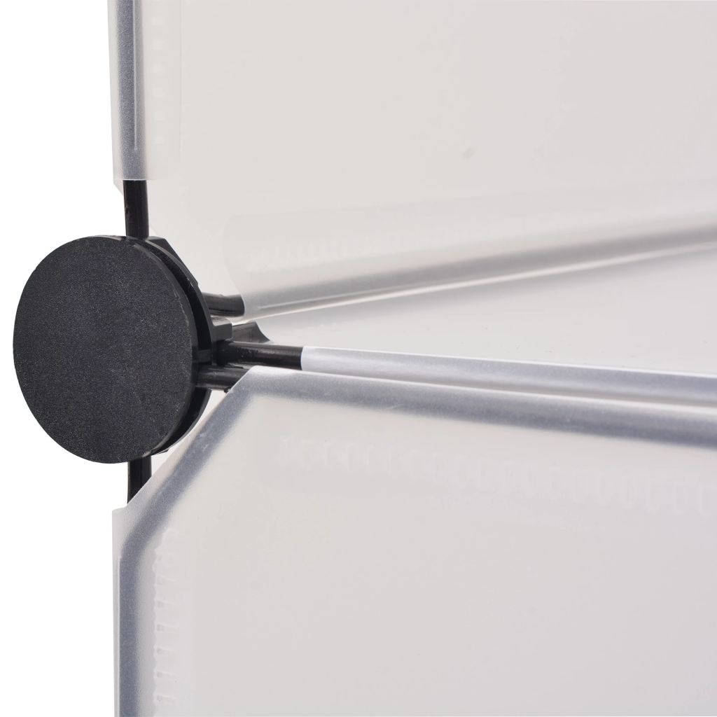 vidaXL Interlocking Shoe Organizer with 12 Compartments White-4