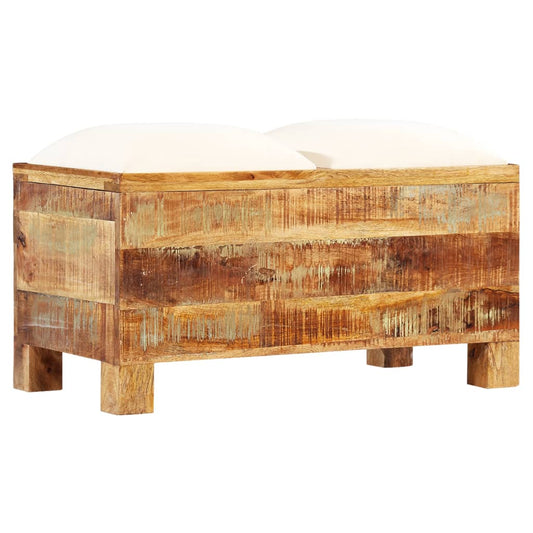 vidaXL Storage Bench Solid Reclaimed Wood 31.5"x15.7"x15.7"-0