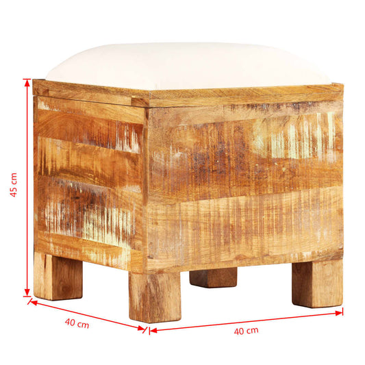 vidaXL Storage Bench Solid Reclaimed Wood 15.7"x15.7"x17.7"-0