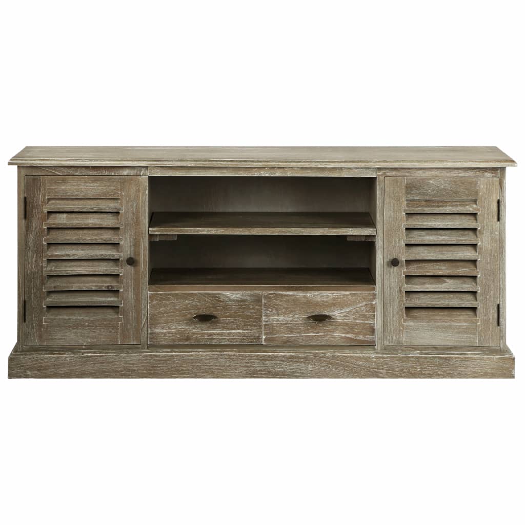 vidaXL TV Stand Solid Mindi Wood 57.1"x13.8"x23.6"