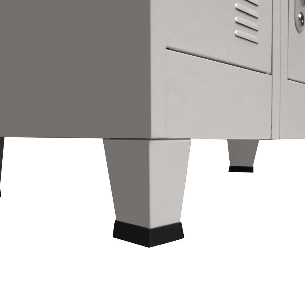 vidaXL Locker Cabinet with 18 Compartments Metal 35.4"x15.7"x70.9"-4