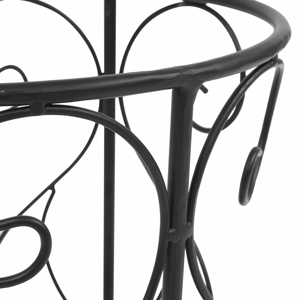 vidaXL Umbrella Stand Vintage Style Metal 10.2"x18.1" Black-4