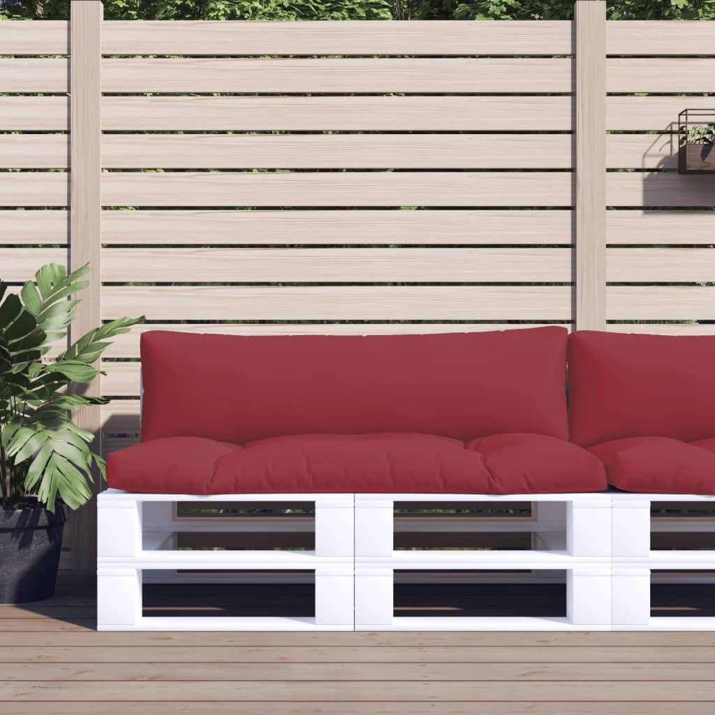 vidaXL Pallet Cushions 2 pcs Red Fabric-5