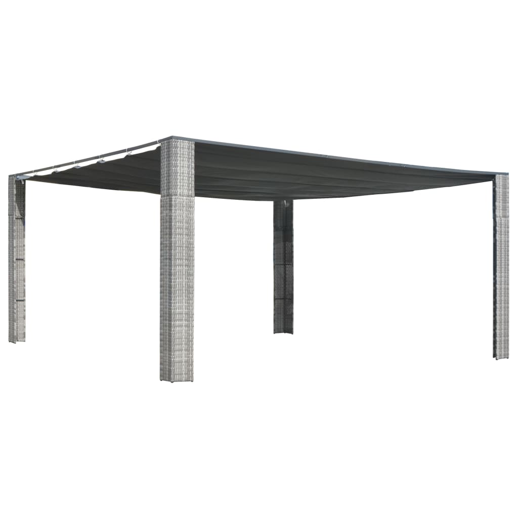 vidaXL Gazebo Outdoor Canopy Tent Patio Pavilion Shade with Roof Poly Rattan-3