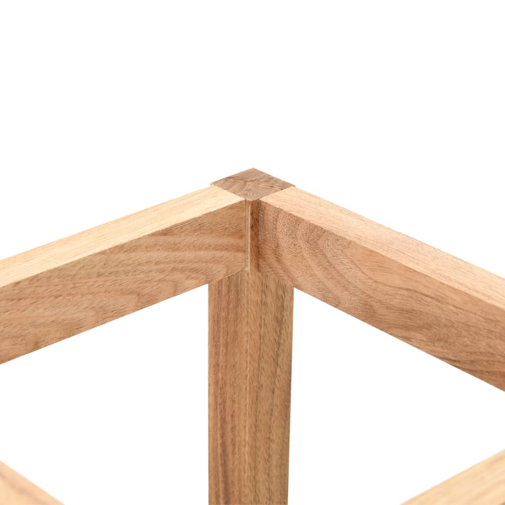vidaXL Umbrella Stand Solid Walnut Wood 7.1"x7.1"x19.7"-2