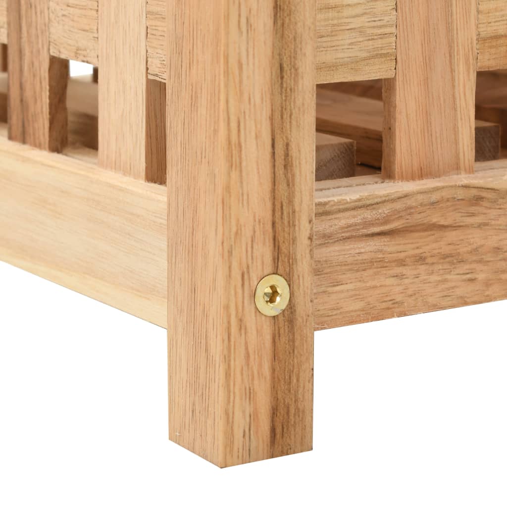 vidaXL Umbrella Stand Solid Walnut Wood 7.1"x7.1"x19.7"-3