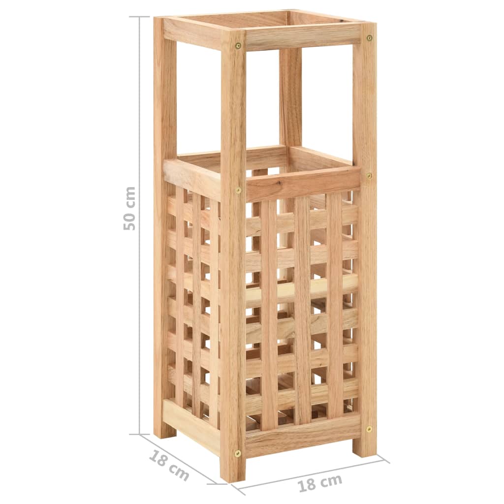 vidaXL Umbrella Stand Solid Walnut Wood 7.1"x7.1"x19.7"-4