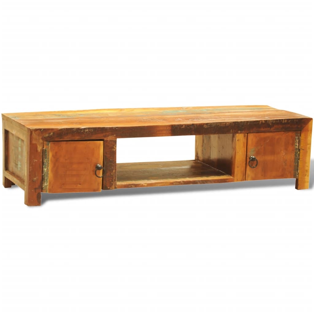 vidaXL TV Stand with 2 Doors Reclaimed Wood Vintage-2